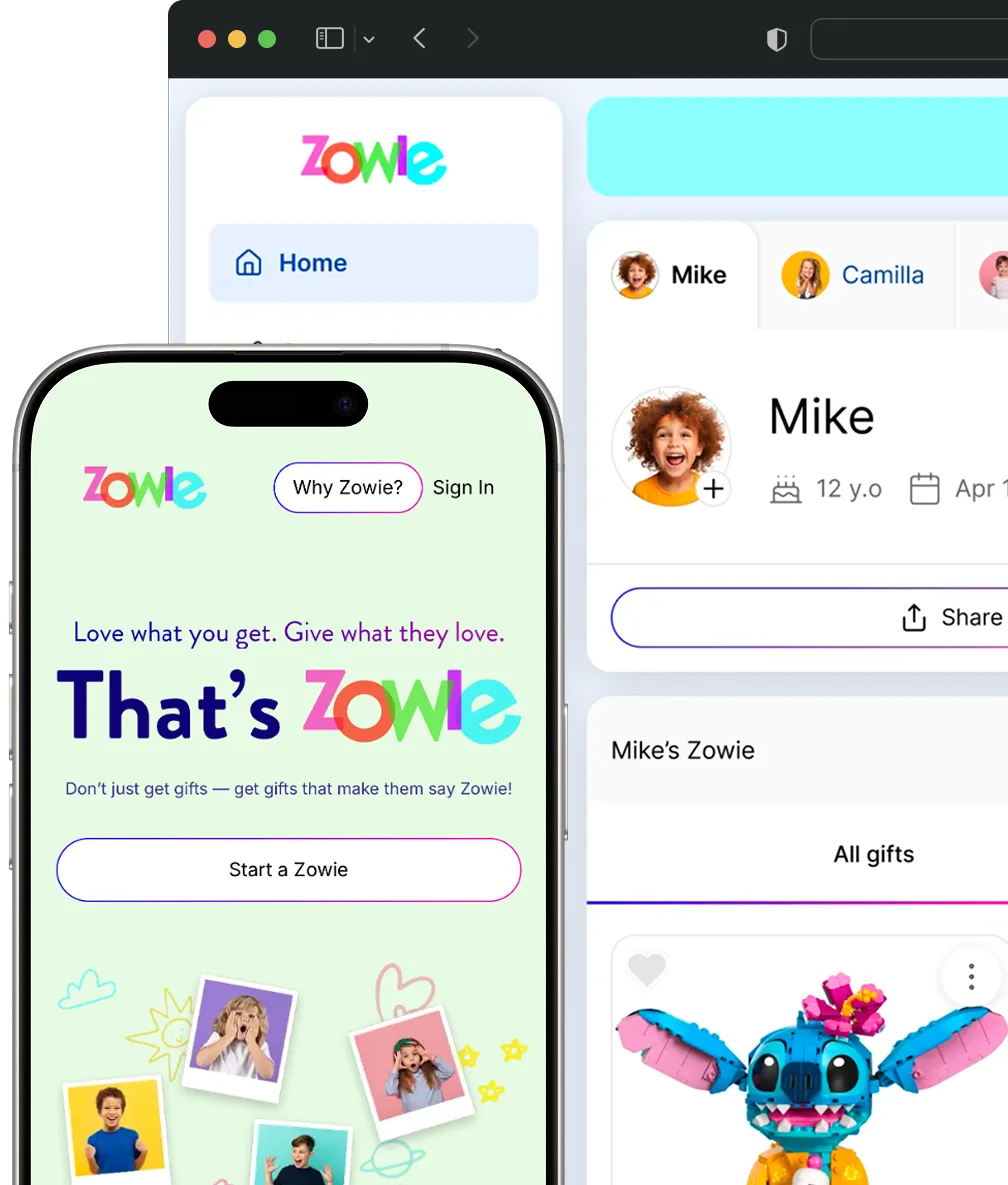 Screenshots from Zowie website